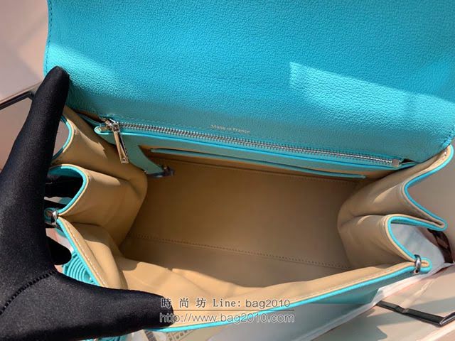 DELVAUX女包 春夏新款 Brillant系列手袋 進口牛皮 德爾沃女手提包 Dv0028 夏威夷藍 Delvaux單肩斜挎包  fcs1344